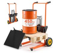 VEVOR Carrello Elevatore Manuale Transpallet Carico max 205 kg, Impilatore Elevatore Idraulico di Sollevamento Altezza max 1 m, Carrello Transpallet Forche Regolabili con Piattaforma Trasporto Merci