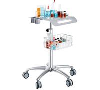 VEVOR Carrello medico, Carrello mobile da 26,77"-42,91" regolabile in altezza, Carrello da laboratorio da tavolo con rotelle per clinica, bellezza e salone
