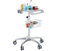 VEVOR Carrello medico, Carrello mobile da 68x109 cm regolabile in altezza, Carrello da laboratorio da tavolo con rotelle per clinica, bellezza e salone