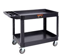 VEVOR Carrello Multiuso Carrello a Mano 2 Ripiani Carico max. 250kg Ruote 360°