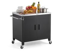 VEVOR Carrello per Barbecue da Esterno, Carrello Tavolo Portaoggetti Piano Preparazione Piatti Cibi 102 cm Mobiletto con Ruote Porta Utensili Spezie da Giardino Cortile Bar per Picnic Barbecue