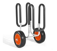 VEVOR Carrello per Kayak, capacità di Carico 68,0 kg, con Pneumatici in Gomma Piena da 25,4 cm e Cavalletti, Supporto per Tavola da Paddleboard con Cinghia a Cricchetto per Il Trasporto di Surf