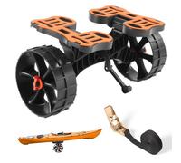 VEVOR Carrello per Kayak, Carico di 136,1 kg, Carrello per Trasporto Tavole da Surf con Pneumatici in Gomma 25,4 cm e 1 Cinghia a Cricchetto, per Trasporto di Canoe, Paddleboard, Materassini