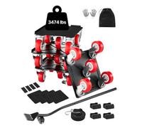 VEVOR Carrello per Mobili, Carico Massimo 1575 kg, Trasportatore per Mobili Impieghi Gravosi con 5 Ruote Girevoli 360°, Pannello in Acciaio al Carbonio, Set Utensili Scorrevoli per Sollevamento Mobili