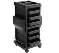 VEVOR Carrello per Parrucchiere, Carrello per Parrucchiere con Serratura e 6 Cassetti Rimovibili e Portautensili, Ruote Bloccabili per Salone di Bellezza, Barbiere