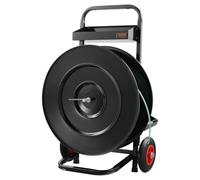 VEVOR Carrello per Reggia, Rotoli di Reggia in PET/PP/Fibra/Acciaio, Carrello Rinforzato per Reggiatura, con Diametro del Nucleo 203 mm o 406 mm Distributore di Reggia, Dotato di Rulli Anti-retrazione