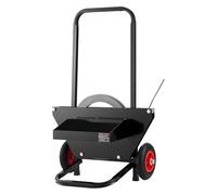 VEVOR Carrello per Reggiatura, per Bobine di Reggette in Acciaio con Diametro Esterno del Nucleo di 600 mm, Distributore di Reggette con Ruote in Gomma, per Fabbriche, Magazzini, Aree di Carico
