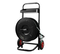 VEVOR Carrello per Reggiatura, Rotoli di Reggia in PET/PP/Fibra, Carrello rinforzato per reggiatura, Diametro Interno di 203 mm Robusto Distributore per Reggia, Dotato di Sistema Frenante Migliorato