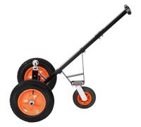 VEVOR Carrello per Rimorchio in Acciaio al Carbonio Regolabile in Altezza 46 a 56 cm, Sfera di Attacco e Pneumatici, Trasportatore per Spostamento di Rimorchi per Camper,Capacità 544 kg