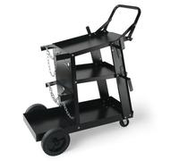 VEVOR Carrello per Saldatura a 3 Ripiani Carrello per Trasporto Saldatrice con Ruote Carico Massimo 168-181 kg Carrello per Attrezzatura di Saldatura MIG TIG ARC MMA Taglierina al Plasma da Officina