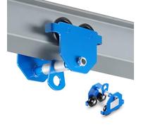 VEVOR Carrello per Trave a I, Carico 0,5 T, Larghezza Regolabile 53-140 mm | Carrello Manuale per Paranco Elettrico a Doppia Ruota Scorrevole, in Acciaio al Carbonio, per Travi a I Dritte e Curve