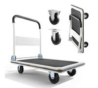 VEVOR Carrello Pieghevole per Trasporto Capacità max. 299,37 kg, Carrello con Piattaforma Pieghevole per Pacchi Merci Traslochi, Maniglia di Spinta, Dimensioni Aperte 900 x 870 x 610 mm