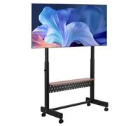 VEVOR Carrello Porta TV con Rotelle per Schermo da 1397-2540 mm, Supporto per Monitor Altezza Regolabile Carico Ripiano max. 92,99 kg, Telaio Porta TV per Soggiorno, Ufficio max. VESA 800 x 600 mm