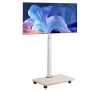 VEVOR Carrello Porta TV con Ruote per Schermo da 812,8-1778 mm Carico max. 45 kg Carrello Porta TV Rotazione Sinistra-Destra 25° Altezza Regolabile con Ripiano per Angolo da Casa Ufficio