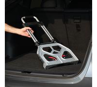 VEVOR Carrello a Mano Pieghevole Portata Max. 80 kg Carrello a Mano in Alluminio Pieghevole per Carichi Pesanti con Ruote in Gomma Maniglia Telescopica per Trasporto Domestico Merci di Magazzino 80kg