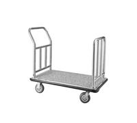 VEVOR Carrello Portavaligie per Hotel, Carico 340 kg Carrello Trasporto Portavaligie con Telaio Anteriore Rimovibile, Ponte in Moquette Grigia e Ruote in Gomma 152,4 mm per Hotel, Condomini, Resort
