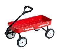 VEVOR Carretto da Traino per Bambini da 101 cm Carico di 80 kg, Carretto per Tutti i Terreni con Maniglia, Carrello Multiuso, Regalo di Compleanno per Bambini, Giardinaggio, Spiaggia, Rosso