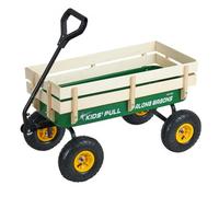 VEVOR Carretto da Traino per Bambini da 101 cm con Pannelli in Legno e Maniglia, Supporta Fino a 150 kg, Carrello Multiuso per Tutti i Terreni, Regalo di Compleanno per Bambini, Giardinaggio, Verde