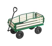 VEVOR Carretto da Traino per Bambini da 101 cm con Pannello e Maniglia in Legno Pieghevoli, Supporta Fino a 250 kg, Pneumatici Fuoristrada da 25,4 cm, Regalo di Compleanno per Bambini, Giardinaggio