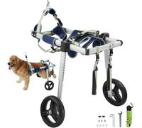 VEVOR Carrozzina Cani a 2 Ruote per Gambe Posteriori, Carrozzina Cani Leggera e Regolabile per Aiutare nella Guarigione, Carrello per Cani/Sedia a Rotelle per Feriti, Disabili, Paralisi Misura M