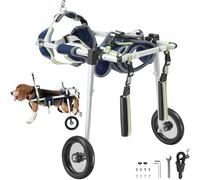 VEVOR Carrozzina per Cani a 2 Ruote per Gambe Posteriori, Carrozzina per Cani Leggera Regolabile Aiutare nella Guarigione, Carrello per Cani per Feriti, Disabili, Paralisi, Misura XS
