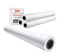 VEVOR Carta per Plotter di Grande Formato 4 Rotoli 914,4 mm x 45,7 m Rotoli CAD