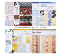 VEVOR Carta per Scrapbooking, Set di Fogli Misti da 72, 152 mm, con Motivi, per Macchine da Taglio e Goffratura VEVOR, Colori Vivaci, per Decorazioni Artigianali Creazione di Biglietti Regali Festivi