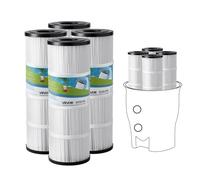 VEVOR Cartuccia Filtro Piscina, Compatibile con Pentair CCP320, Pleatco PCC80-PAK4, Cartuccia Filtro Vasca Idromassaggio Spa di Ricambio, Sicura per Bambini e Animali Domestici, Facile da Pulire