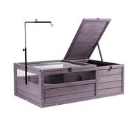 VEVOR Casetta Habitat per Tartarughe in Legno per Interni Esterni 96,5x61x33cm