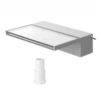 VEVOR Cascata 30 x 8 x 21 cm, Cascata per Laghetto in Materiale Acrilico, Cascata e Ruscello set 5 m di Cavo di Alimentazione per Muro del Giardino, Parete Gabione Fontana per Laghetto Strisce Blu