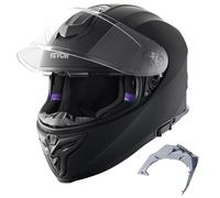 VEVOR Casco da Moto, Integrale, Intelligente Strada ABS Casco ad Alta Densità con Slot per Bluetooth Lenti Intercambiabili, Casco da Motocross Confortevole per Adulti, Taglia M, Nero