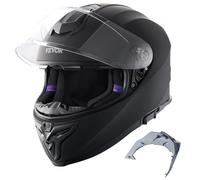 VEVOR Casco da Moto, Smascherato, Intelligente Strada ABS Casco ad Alta Densità con Slot per Bluetooth Lenti Intercambiabili, Casco da Motocross Confortevole per Giovani Adulti, Taglia XL Nero