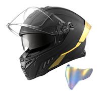 VEVOR Casco Integrale per Moto, Casco Integrale Taglia XL Omologato ECE 22,06 Standard DOT Doppia Visiera con Tasca per Altoparlante Bluetooth, Calotta in ABS Imbottitura Interna Morbida