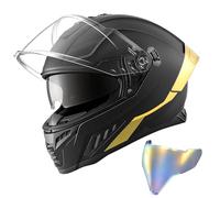VEVOR Casco Integrale per Moto, Casco Integrale Taglia XL Omologato ECE 22,06 Standard DOT Doppia Visiera con Tasca per Altoparlante Bluetooth, Calotta in ABS Imbottitura Interna Morbida