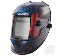 VEVOR Casco per Saldatura Auto-Oscurante, Cappuccio per Saldatura Energia Solare Colori Reali da 100 x 80 mm, 4 Sensori ad Arco, Tonalità 4/5-9/9-13 per Molatura TIG MIG ARC, Serie METIS