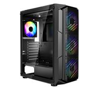 VEVOR Case per PC Compatto, 4 Ventole ARGB da 120 mm Case per Computer da Gioco con Pannello in Vetro Temperato ad Alto Flusso d'Aria, per GPU Fino a 320 mm di Lunghezza, per ATX/M-ATX/ITX