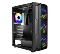 VEVOR Case per PC Compatto, 4 Ventole ARGB da 120 mm Case per Computer da Gioco con Pannello in Vetro Temperato ad Alto Flusso d'Aria, per GPU Fino a 320 mm di Lunghezza, per ATX/M-ATX/ITX