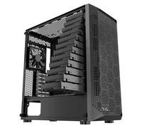 VEVOR Case per PC Compatto, 4 Ventole da 120 mm Case per Computer da Gioco con Pannello in Vetro Temperato ad Alto Flusso d'Aria, Gestione Cavi, per GPU Fino a 270 mm di Lunghezza, per ATX/M-ATX/ITX