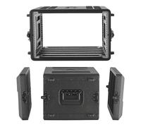 VEVOR Case Rack per Amplificatori, Rack di Rete per Apparecchiature Audio Mixer per DJ 6U Profondità 390 mm PE con Vano per Microfono, Maniglia per Trasporto, Valigia Rigida con Rack per Server
