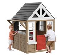 VEVOR Casetta gioco bambini capanna da giardino con porta finestra lavandino