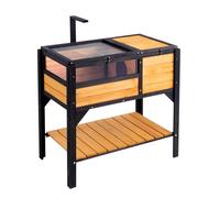 VEVOR Casa per tartarughe in legno habitat per tartarughe da interno ed esterno