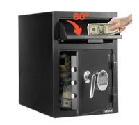 VEVOR Cassaforte a Caduta da ca. 365 mm Cubi con Ampia Fessura Frontale, Cassaforte con Fessura di Deposito con Tastiera Digitale e 2 Livelli e Chiavi di Riserva per Ricevute Bancarie in Contanti