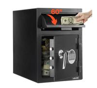 VEVOR Cassaforte a Caduta da ca. 365 mm Cubi con Ampia Fessura Frontale, Cassaforte con Fessura di Deposito con Tastiera Digitale e 2 Livelli e Chiavi di Riserva per Ricevute Bancarie in Contanti