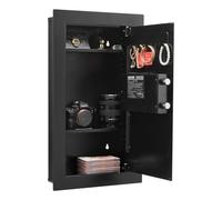 VEVOR Cassaforte a Muro con Password e Chiave in Acciaio Laminato a Freddo