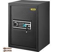 VEVOR Cassaforte con Sensore Impronte Digitali e Tastiera 35x30x47 cm, Cassetta di Sicurezza Portata 17 kg, Portatile Adatto a Qualsiasi Ambiente