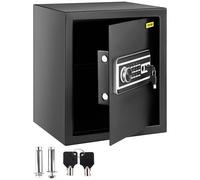 VEVOR Cassaforte con Sensore Impronte Digitali e Tastiera Digitale 35x30x40 cm, Cassetta di Sicurezza con Impronte Digitale Portata 15 kg, Cassetta di Sicurezza Portatile Adatto a Qualsiasi Ambiente