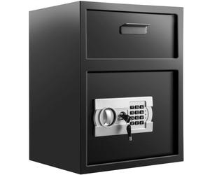 VEVOR Cassaforte da Armadio 48 L (36x30x45CM), Cassaforte da Mobile con Slot di Rilascio, Cassaforte da Cassetto in Acciaio, Cassaforte Elettronica con Borsa Ignifuga per Documenti, per Gioielli e Con