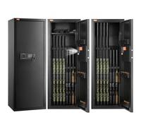 VEVOR Cassaforte per Fucili, Cassaforte per 6-8 Fucili con Serratura e Tastiera Digitale, Mobiletto Alto per Fucili ad Accesso Rapido con Ripiano Rimovibile, Cassaforte Mobiletto per Fucili da Caccia