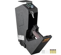 VEVOR Cassaforte per Pistole in Acciaio Cassaforte Biometrica per 1 Pistole 3 Modi di Tasti Sblocco per Impronte Digitali Combinazione per Gioielli Documenti Pistole Uso Domestico Cassaforte Pistole
