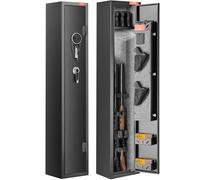 VEVOR Cassaforte per 3 Fucili, Cassaforte per Armi con Serratura e Tastiera Digitale, Armadietto per Armi ad Accesso Rapido con Ripiano Rimovibile, Rastrelliera per Armi